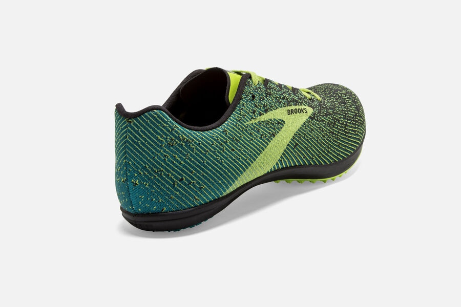 Brooks Running Shoes Mens Black/Green - Mach 19 Spikeless Spikes - 3861-MQNVA